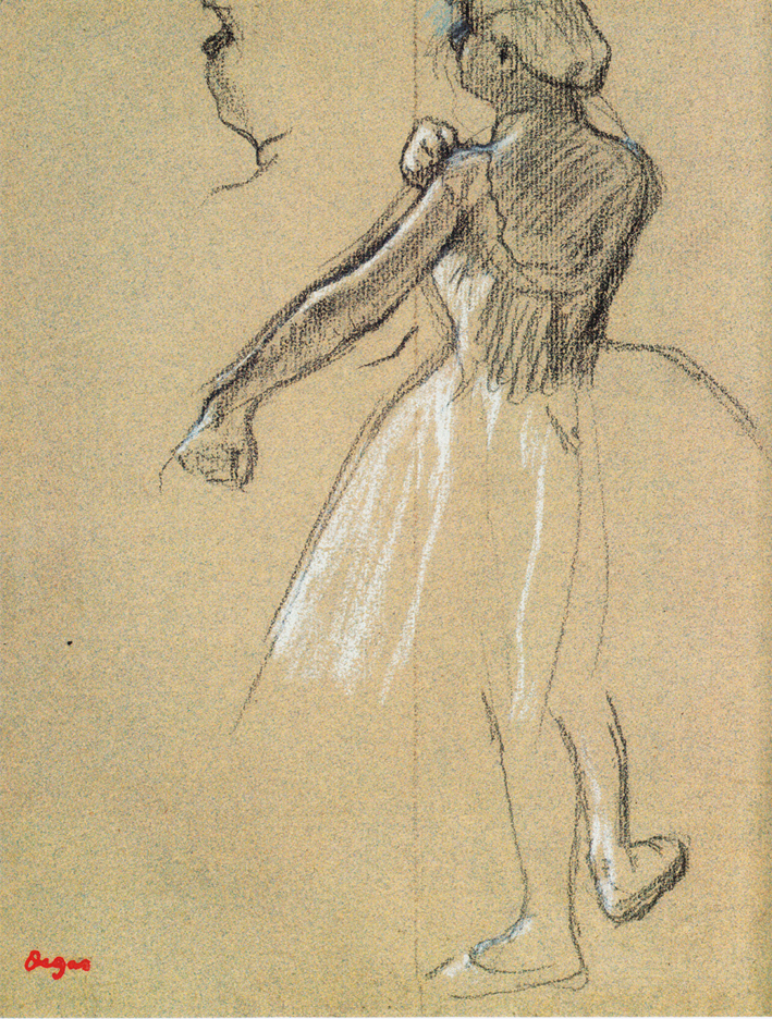 Degas_-_Tanzerin,_ihren_Schultertrager_richtend